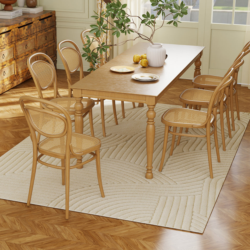 Tapis géométrique en relief — 230 × 160 cm, crème — photo 7