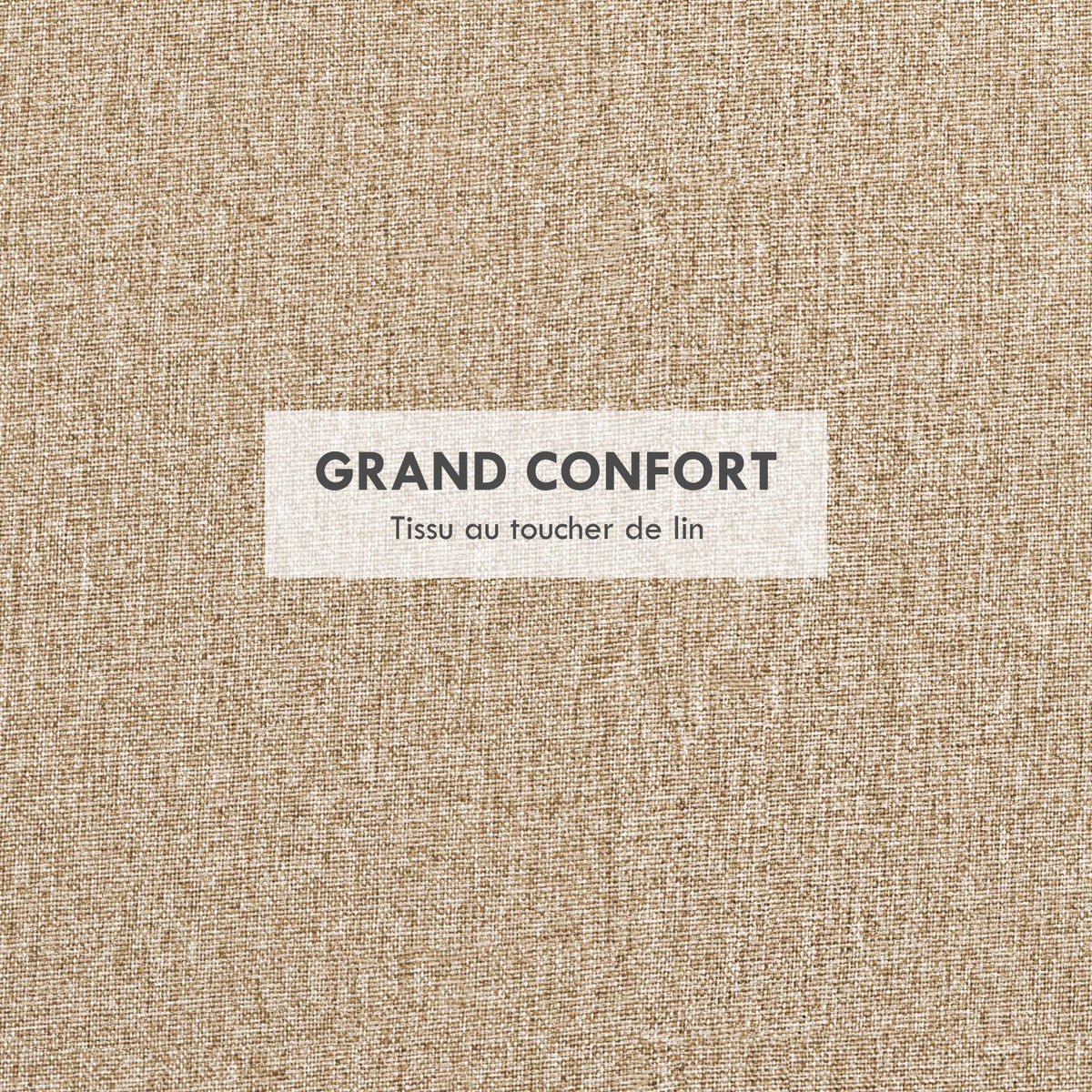 Pouf rond à coffre avec plateau réversible — beige — vue 5