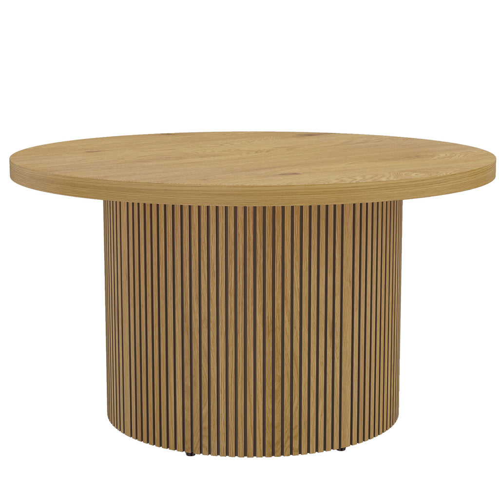 Table basse ronde, pied cannelé — Ø 80 cm — vue 1