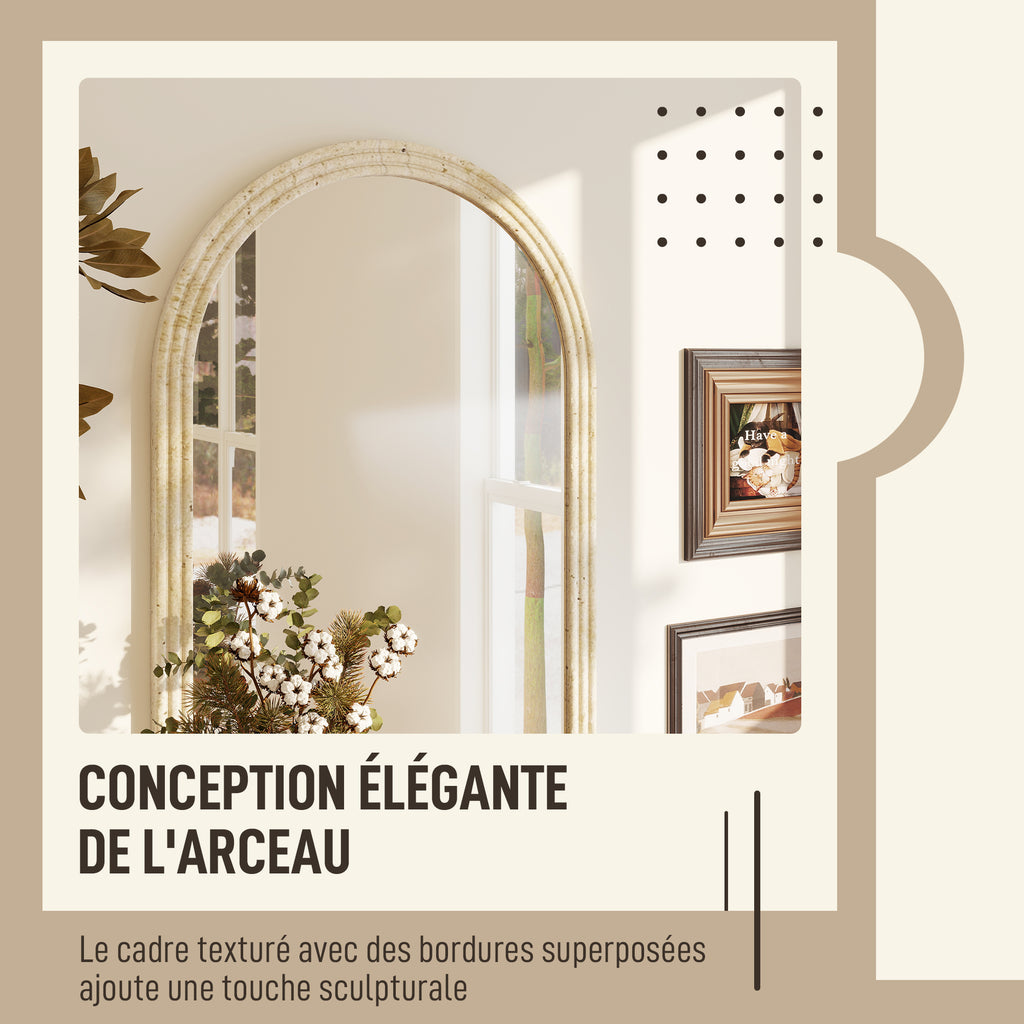Miroir arche effet pierre — 50 × 70 cm — vue 4