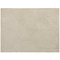 Tapis géométrique en relief — 200 × 140 cm, crème — vue sur fond blanc