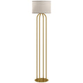 Lampadaire 4 colonnes dorées, abat-jour lin — 161 cm — vue 1