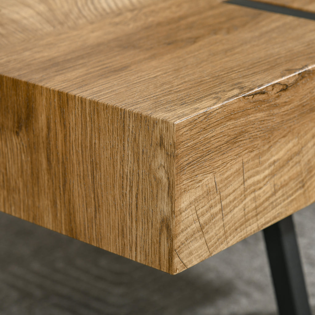 Table basse aspect bois brut, pieds épingle — 105 × 60 cm — photo 9