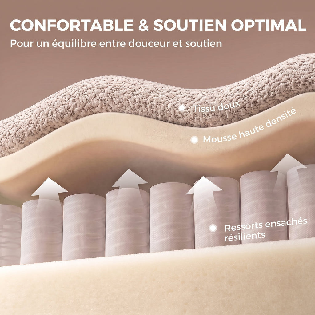 Canapé modulaire en chenille 320 cm beige — photo 2 sur 7