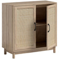 Buffet à portes en rotin, ton chêne — 76 cm — vue 1