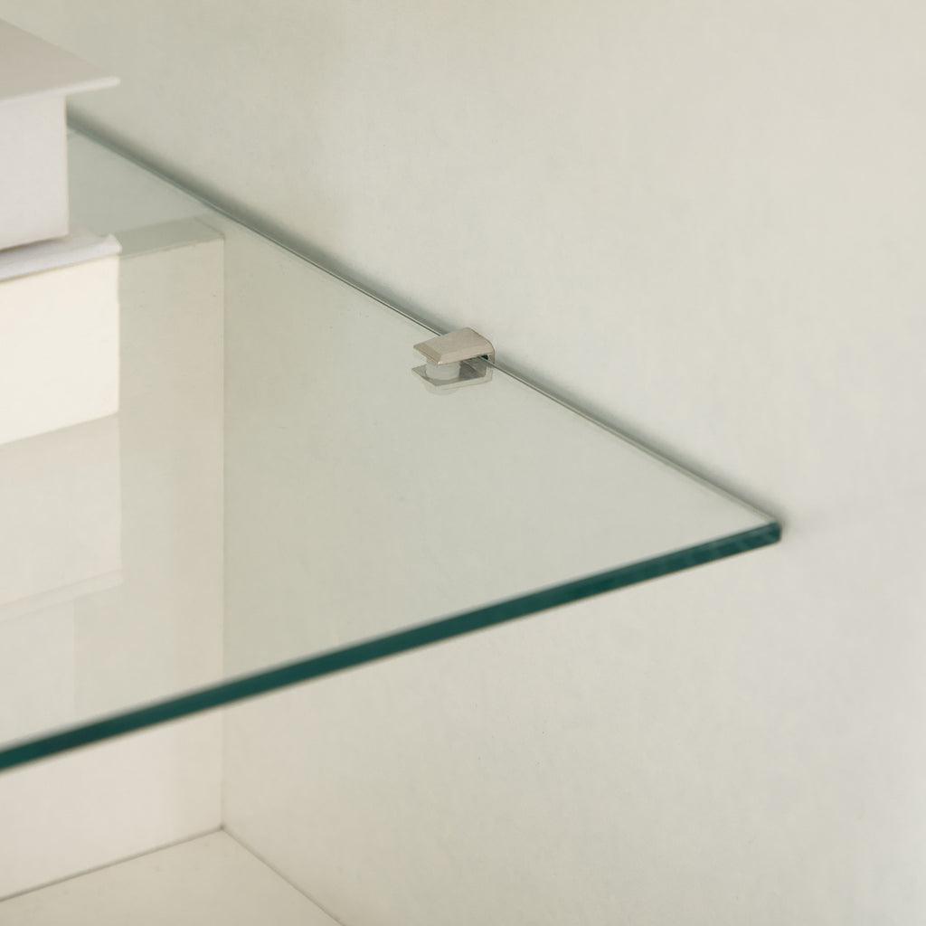 Table basse blanc et chêne clair à tiroirs — 106 × 58 cm — photo 8