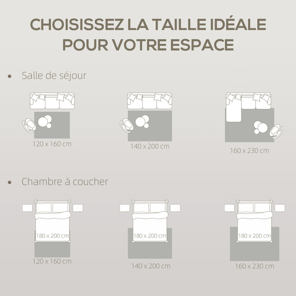 Tapis géométrique en relief — 230 × 160 cm, crème — photo 6