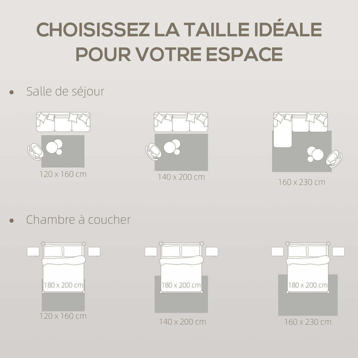Tapis géométrique en relief — 230 × 160 cm, crème — photo 6