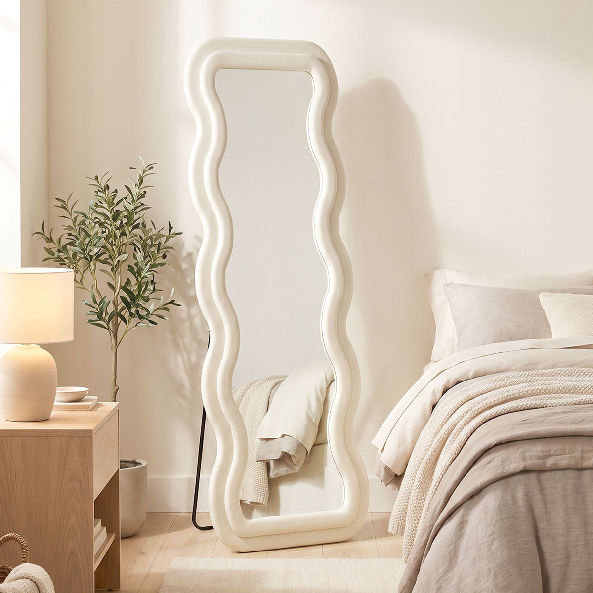 Miroir ondulé pleine longueur effet velours — 160 × 60 cm — vue 8