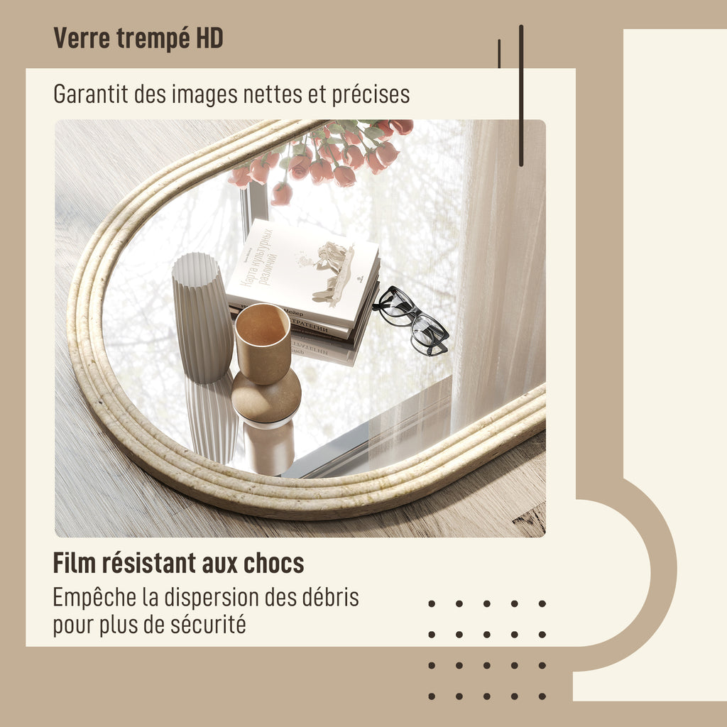 Miroir arche effet pierre — 50 × 70 cm — vue 6