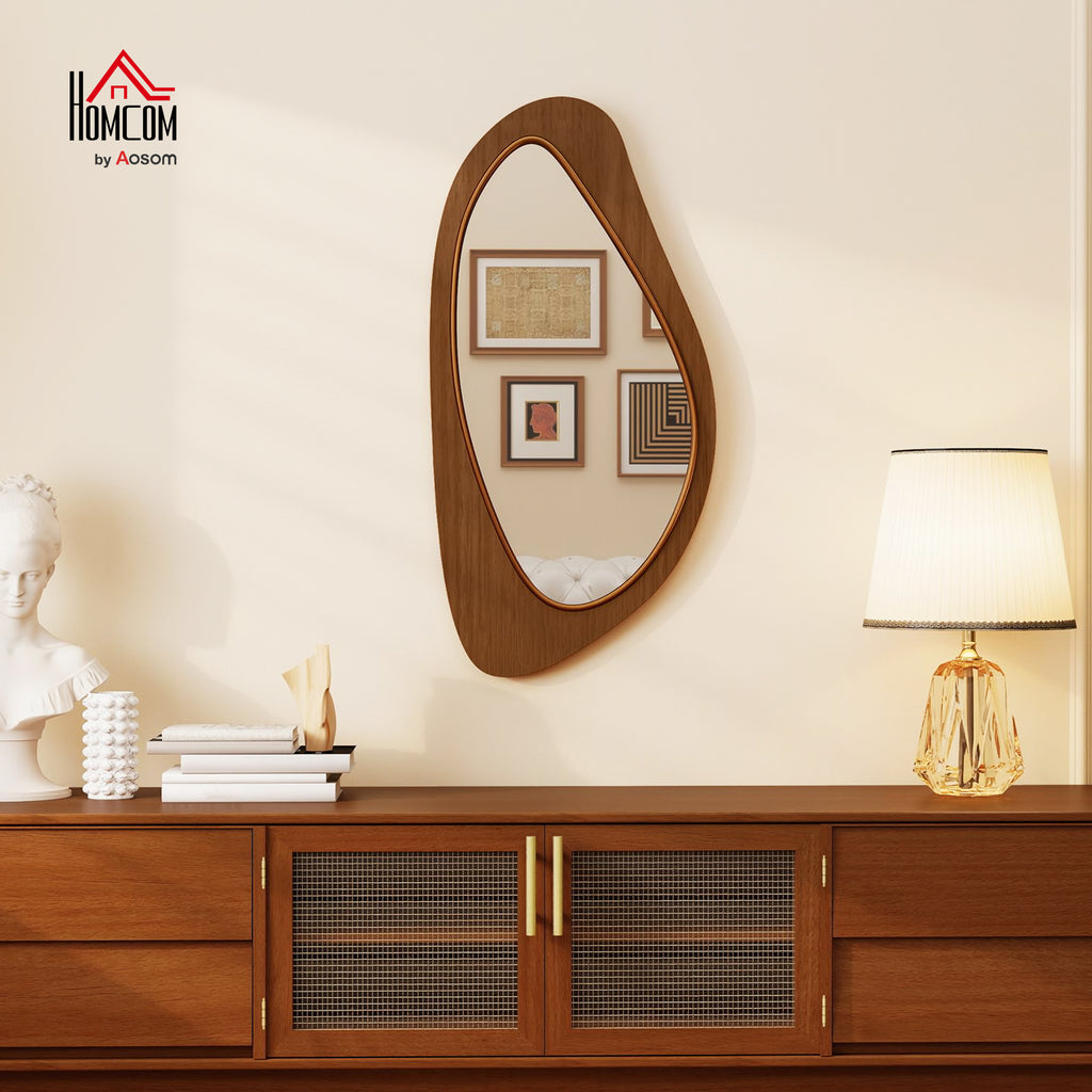 Miroir mural asymétrique, cadre bois — 91,5 × 45 cm — vue 2