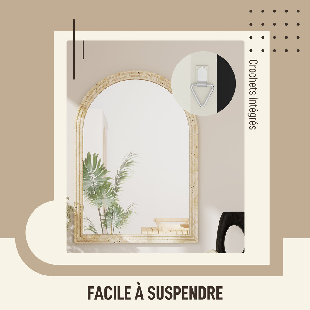Miroir arche effet pierre — 50 × 70 cm — vue 5