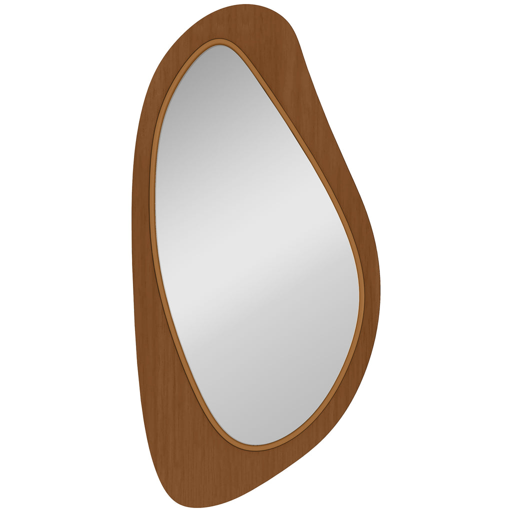 Miroir mural asymétrique, cadre bois — 91,5 × 45 cm — vue 1