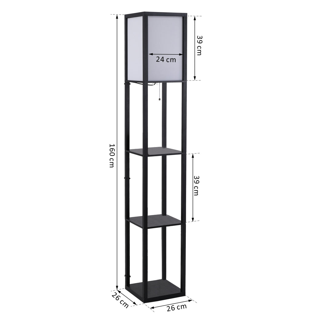 Lampadaire étagère 160 cm — noir — photo 3